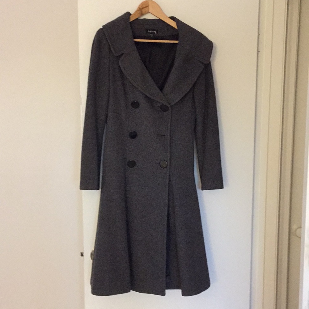 Gray Bebe winter dress coat size med